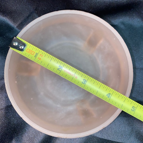 Art Deco Powder Jar Pink Satin Glass L.E.Smith makeup trinket dish candy jewelry - Picture 7 of 12